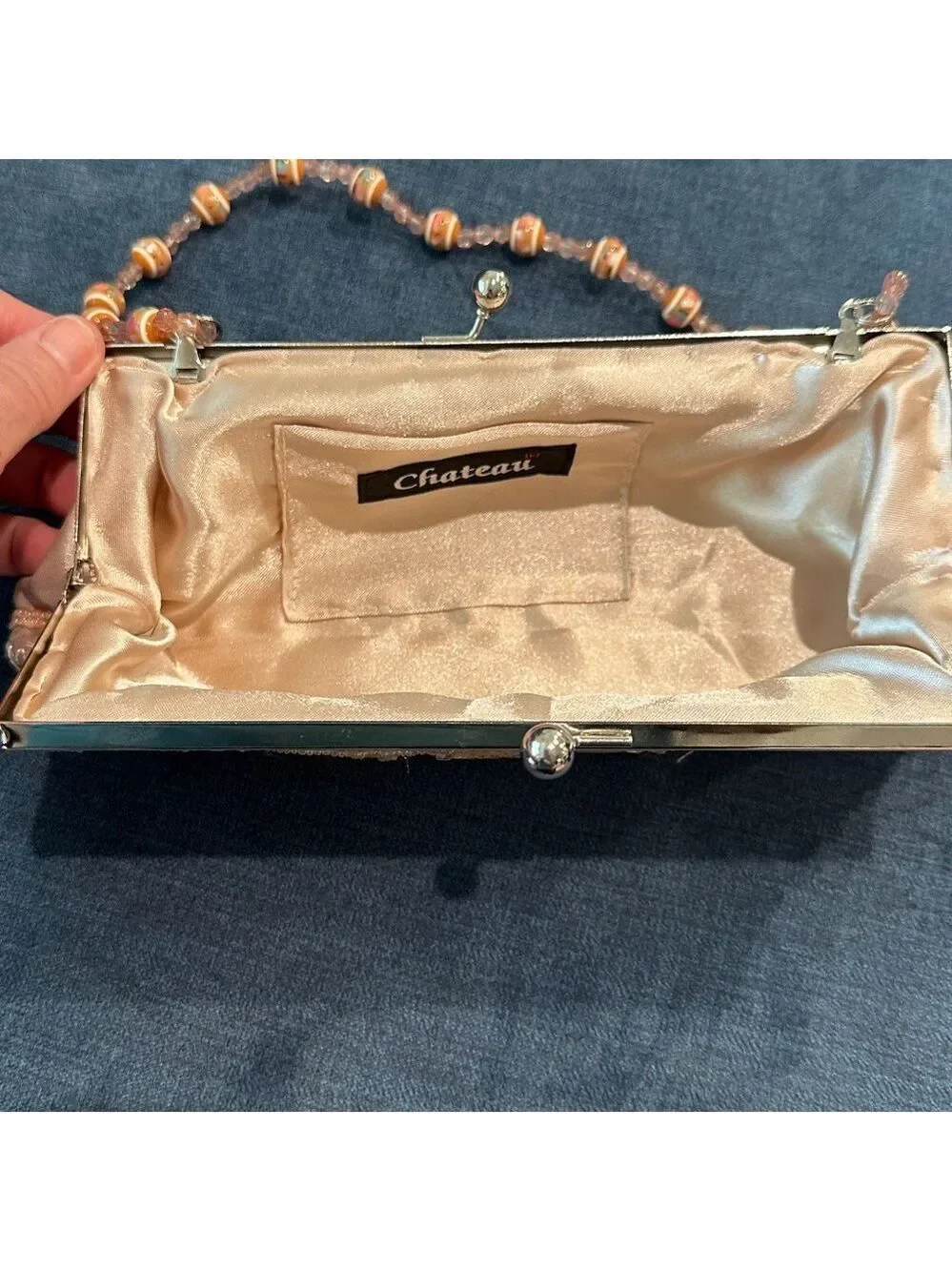 Vintage Beaded Evening Bag by Chateau. Excellent pre owned condition.